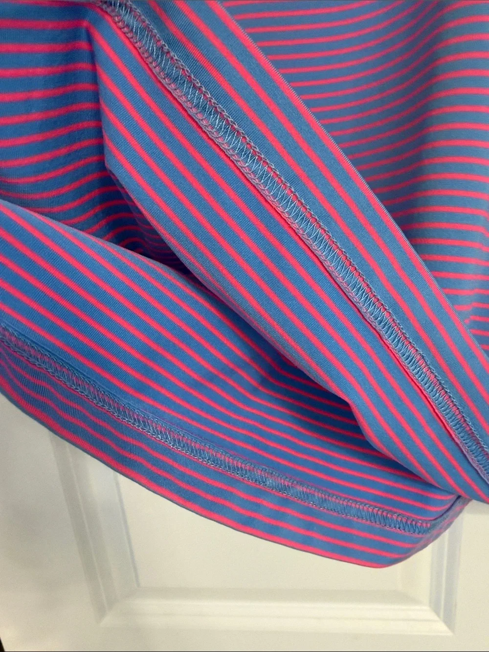 Vineyard Vines Blue with Pink Stripe Kid’s Polo